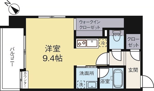 天神駅 徒歩7分 7階の物件間取画像